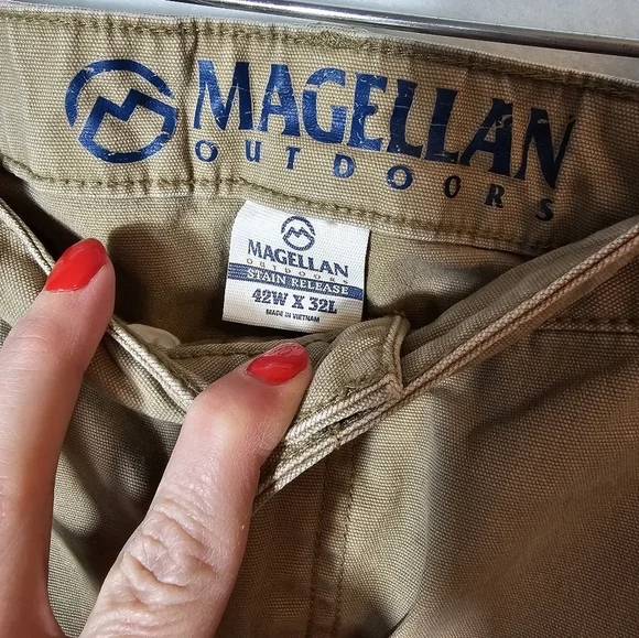 Magellan Stain Release Pants Tan Big & Tall Men's Size 42 W x 32 L - Picture 8 of 8